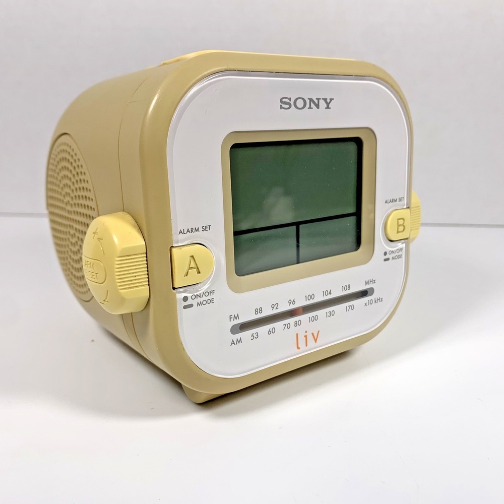 Sony Dream Machine Liv Dual Alarm Digital Clock-Radio ICF-C180 AM/FM Beige-White - Picture 10 of 13